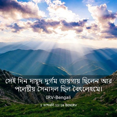 Picture 03 - 1 বংশাৱলি 11:16 BENIRV - সেই দিন দায়ূদ - Bible Verse Picture
