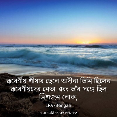 Picture 03 - 1 বংশাৱলি 11:42 BENIRV - রূবেণীয় শীষার - Bible Verse Picture