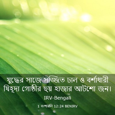 Picture 03 - 1 বংশাৱলি 12:24 BENIRV - যুদ্ধের সাজে - Bible Verse Picture