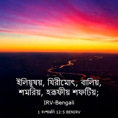 Picture 03 - 1 বংশাৱলি 12:5 BENIRV - ইলিয়ূষয়, - Bible Verse Picture