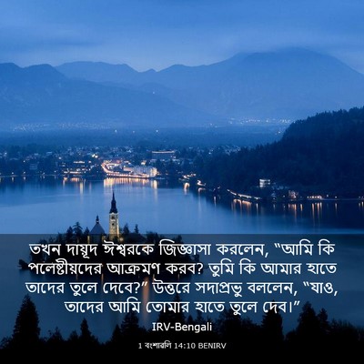 Picture 03 - 1 বংশাৱলি 14:10 BENIRV - তখন দায়ূদ - Bible Verse Picture