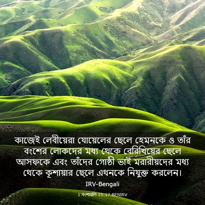 Picture 03 - 1 বংশাৱলি 15:17 BENIRV - কাজেই লেবীয়েরা - Bible Verse Picture