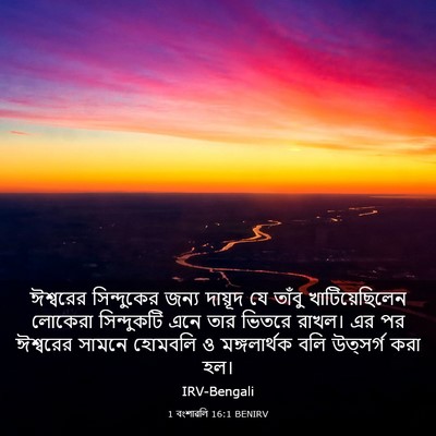 Picture 03 - 1 বংশাৱলি 16:1 BENIRV - ঈশ্বরের সিন্দুকের - Bible Verse Picture