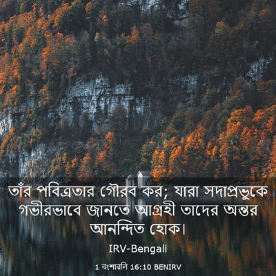 Picture 03 - 1 বংশাৱলি 16:10 BENIRV - তাঁর পবিত্রতার - Bible Verse Picture
