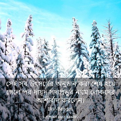 Picture 03 - 1 বংশাৱলি 16:2 BENIRV - সেই সব উৎসর্গের - Bible Verse Picture