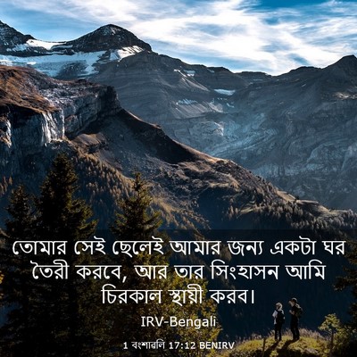 Picture 03 - 1 বংশাৱলি 17:12 BENIRV - তোমার সেই ছেলেই - Bible Verse Picture
