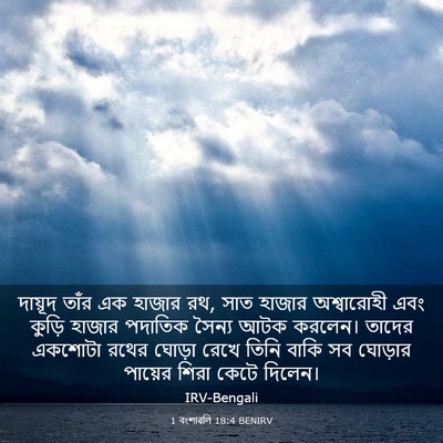Picture 03 - 1 বংশাৱলি 18:4 BENIRV - দায়ূদ তাঁর এক - Bible Verse Picture