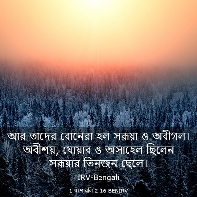 Picture 03 - 1 বংশাৱলি 2:16 BENIRV - আর তাদের বোনেরা হল - Bible Verse Picture