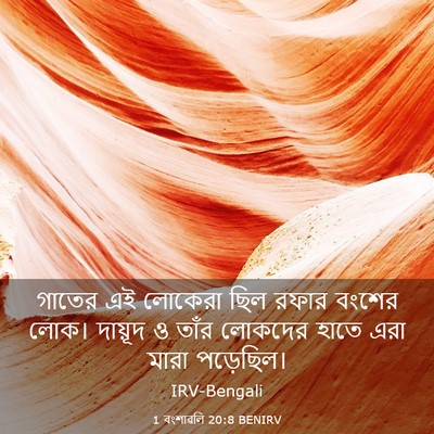 Picture 03 - 1 বংশাৱলি 20:8 BENIRV - গাতের এই লোকেরা - Bible Verse Picture