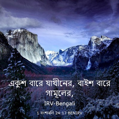 Picture 03 - 1 বংশাৱলি 24:17 BENIRV - একুশ বারে যাখীনের, - Bible Verse Picture