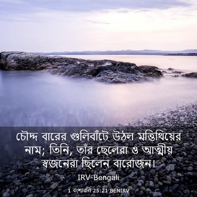 Picture 03 - 1 বংশাৱলি 25:21 BENIRV - চৌদ্দ বারের - Bible Verse Picture