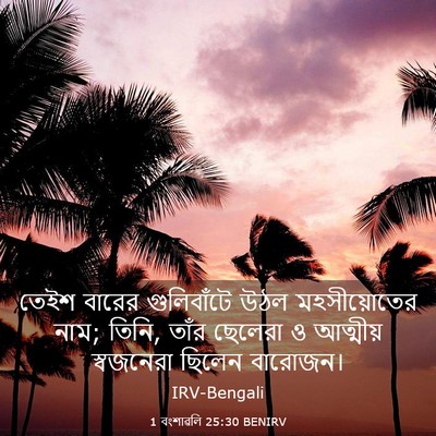 Picture 03 - 1 বংশাৱলি 25:30 BENIRV - তেইশ বারের - Bible Verse Picture