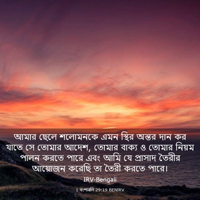 Picture 03 - 1 বংশাৱলি 29:19 BENIRV - আমার ছেলে শলোমনকে - Bible Verse Picture