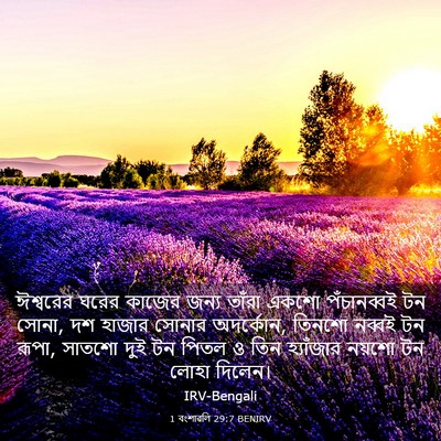 Picture 03 - 1 বংশাৱলি 29:7 BENIRV - ঈশ্বরের ঘরের - Bible Verse Picture