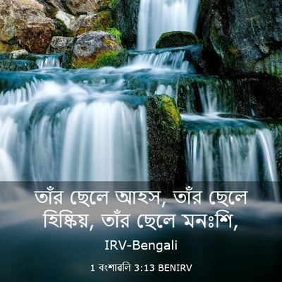 Picture 03 - 1 বংশাৱলি 3:13 BENIRV - তাঁর ছেলে আহস, তাঁর - Bible Verse Picture