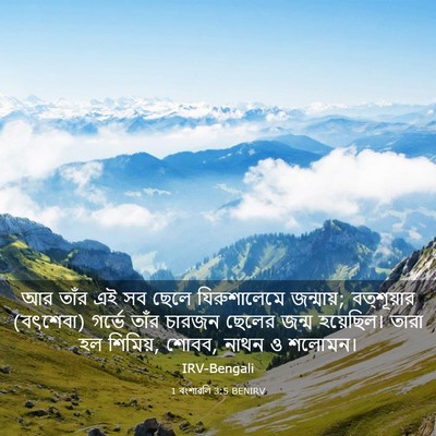 Picture 03 - 1 বংশাৱলি 3:5 BENIRV - আর তাঁর এই সব ছেলে - Bible Verse Picture