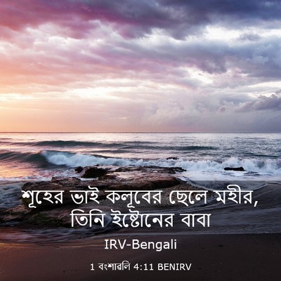 Picture 03 - 1 বংশাৱলি 4:11 BENIRV - শূহের ভাই কলূবের - Bible Verse Picture