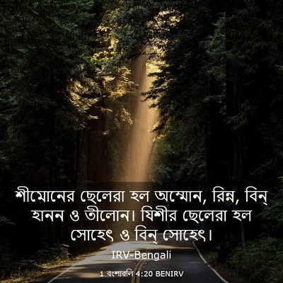 Picture 03 - 1 বংশাৱলি 4:20 BENIRV - শীমোনের ছেলেরা হল - Bible Verse Picture