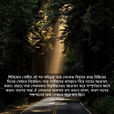 Picture 03 - 1 বংশাৱলি 4:41 BENIRV - শিমিয়োন গোষ্ঠীর - Bible Verse Picture