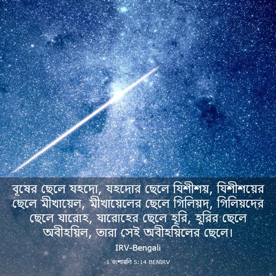 Picture 03 - 1 বংশাৱলি 5:14 BENIRV - বূষের ছেলে যহদো, - Bible Verse Picture
