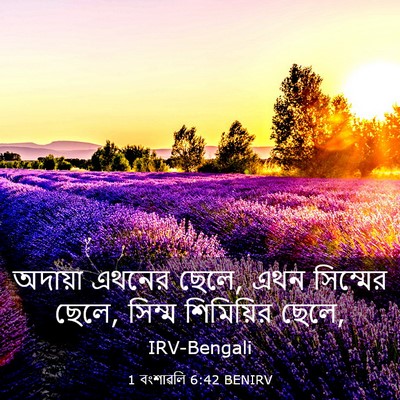 Picture 03 - 1 বংশাৱলি 6:42 BENIRV - অদায়া এথনের ছেলে, - Bible Verse Picture