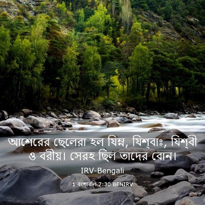Picture 03 - 1 বংশাৱলি 7:30 BENIRV - আশেরের ছেলেরা হল - Bible Verse Picture