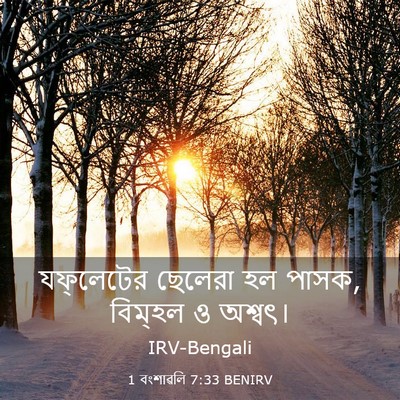 Picture 03 - 1 বংশাৱলি 7:33 BENIRV - যফ্‌লেটের ছেলেরা - Bible Verse Picture