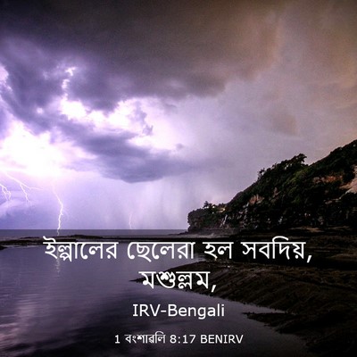 Picture 03 - 1 বংশাৱলি 8:17 BENIRV - ইল্পালের ছেলেরা - Bible Verse Picture