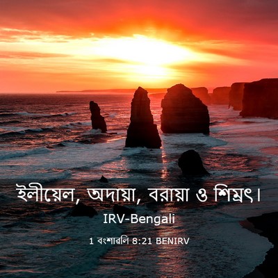 Picture 03 - 1 বংশাৱলি 8:21 BENIRV - ইলীয়েল, অদায়া, - Bible Verse Picture