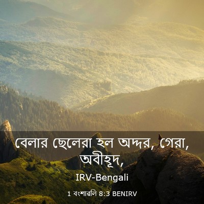 Picture 03 - 1 বংশাৱলি 8:3 BENIRV - বেলার ছেলেরা হল - Bible Verse Picture