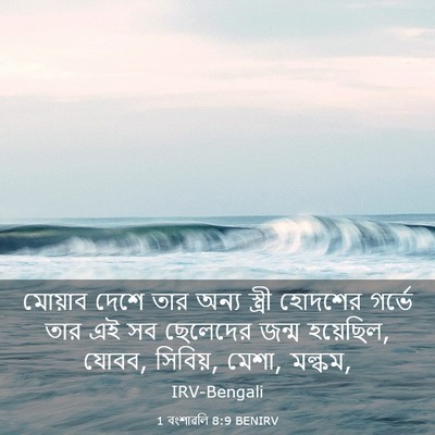 Picture 03 - 1 বংশাৱলি 8:9 BENIRV - মোয়াব দেশে তার - Bible Verse Picture