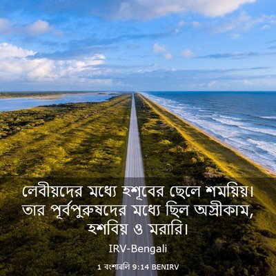 Picture 03 - 1 বংশাৱলি 9:14 BENIRV - লেবীয়দের মধ্যে - Bible Verse Picture
