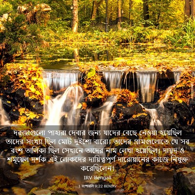 Picture 03 - 1 বংশাৱলি 9:22 BENIRV - দরজাগুলো পাহারা - Bible Verse Picture