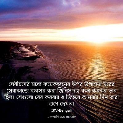 Picture 03 - 1 বংশাৱলি 9:28 BENIRV - লেবীয়দের মধ্যে - Bible Verse Picture