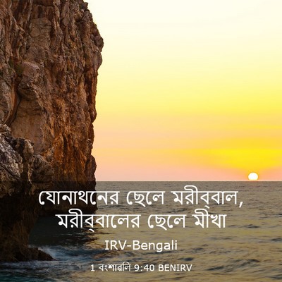 Picture 03 - 1 বংশাৱলি 9:40 BENIRV - যোনাথনের ছেলে - Bible Verse Picture