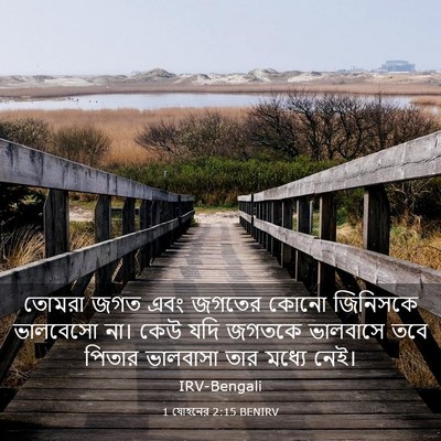 Picture 03 - 1 যোহনের 2:15 BENIRV - তোমরা জগত এবং - Bible Verse Picture