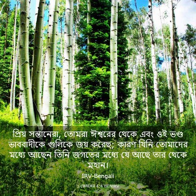 Picture 03 - 1 যোহনের 4:4 BENIRV - প্রিয় সন্তানেরা, - Bible Verse Picture