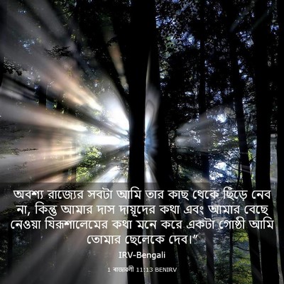 Picture 03 - 1 ৰাজাৱলী 11:13 BENIRV - অবশ্য রাজ্যের - Bible Verse Picture