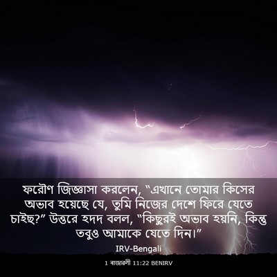 Picture 03 - 1 ৰাজাৱলী 11:22 BENIRV - ফরৌণ জিজ্ঞাসা - Bible Verse Picture