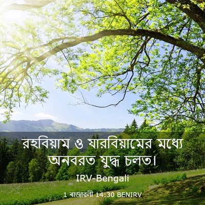 Picture 03 - 1 ৰাজাৱলী 14:30 BENIRV - রহবিয়াম ও - Bible Verse Picture