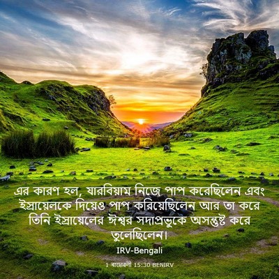 Picture 03 - 1 ৰাজাৱলী 15:30 BENIRV - এর কারণ হল, - Bible Verse Picture