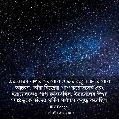 Picture 03 - 1 ৰাজাৱলী 16:13 BENIRV - এর কারণ বাশার সব - Bible Verse Picture