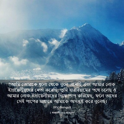 Picture 03 - 1 ৰাজাৱলী 16:2 BENIRV - “আমি তোমাকে ধূলো - Bible Verse Picture