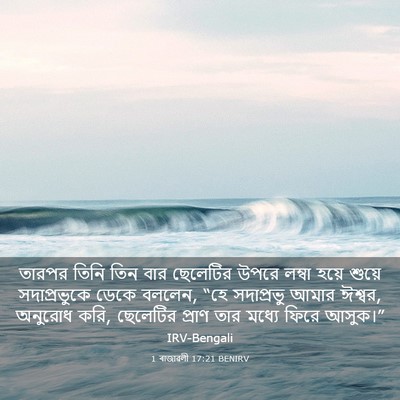 Picture 03 - 1 ৰাজাৱলী 17:21 BENIRV - তারপর তিনি তিন বার - Bible Verse Picture