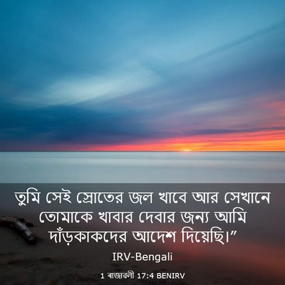 Picture 03 - 1 ৰাজাৱলী 17:4 BENIRV - তুমি সেই স্রোতের - Bible Verse Picture