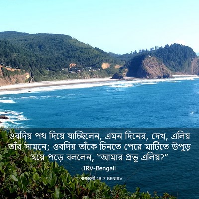 Picture 03 - 1 ৰাজাৱলী 18:7 BENIRV - ওবদিয় পথ দিয়ে - Bible Verse Picture