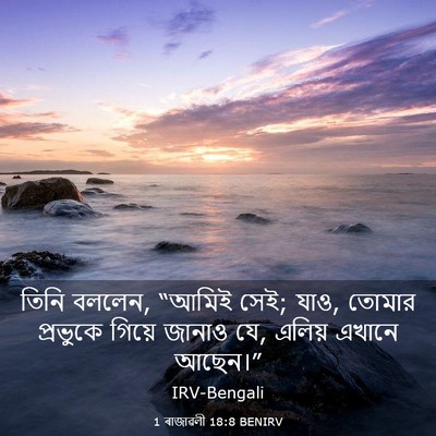 Picture 03 - 1 ৰাজাৱলী 18:8 BENIRV - তিনি বললেন, “আমিই - Bible Verse Picture
