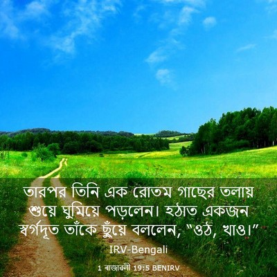 Picture 03 - 1 ৰাজাৱলী 19:5 BENIRV - তারপর তিনি এক রোতম - Bible Verse Picture