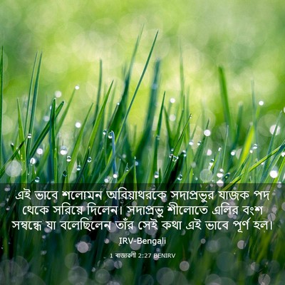 Picture 03 - 1 ৰাজাৱলী 2:27 BENIRV - এই ভাবে শলোমন - Bible Verse Picture