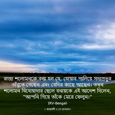 Picture 03 - 1 ৰাজাৱলী 2:29 BENIRV - রাজা শলোমনকে বলা - Bible Verse Picture